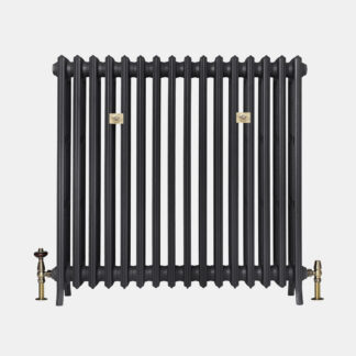 Grace 4 column 960mm Castrads radiator in matt black finish